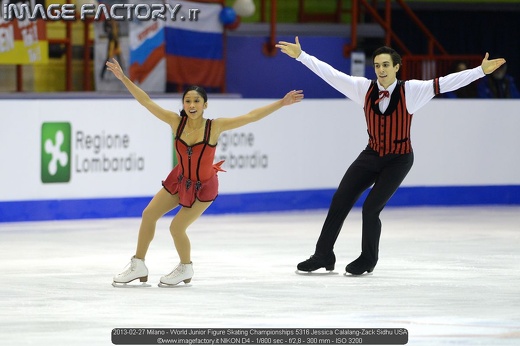2013-02-27 Milano - World Junior Figure Skating Championships 5316 Jessica Calalang-Zack Sidhu USA